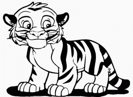 Cute Tiger Coloring Pages | Nucoloring.xyz