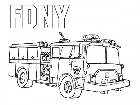 nyc fire truck coloring page - Clip Art Library