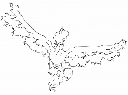 Pokemon Coloring Pages Moltres