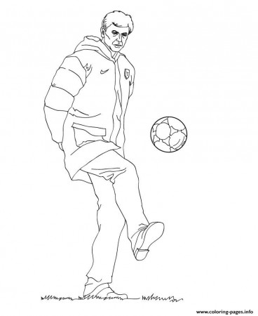 Coach Arsene Wenger Arsenal Soccer Coloring Pages Printable