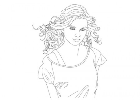 Taylor Swift #3 (Celebrities) – Printable coloring pages