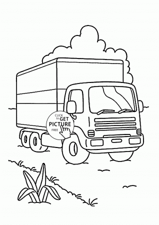 Camion on the Road coloring page for kids, transportation coloring pages  printables free - Wuppsy.com | Colorir, Ideias, Meios de transporte