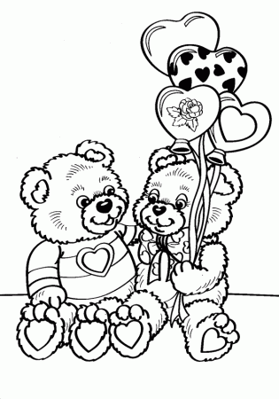 Pin by Maddie on VSCO | Bear coloring pages, Valentine coloring ...