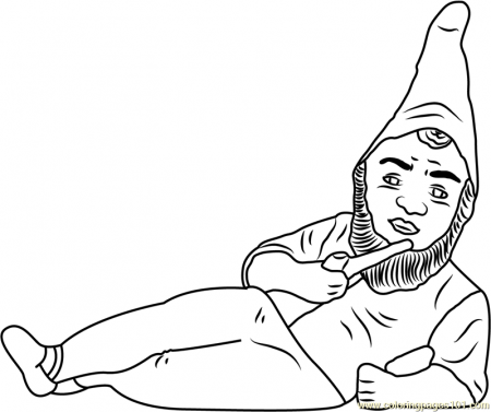 German Garden Gnome Coloring Page - Free Gnomeo & Juliet Coloring ...