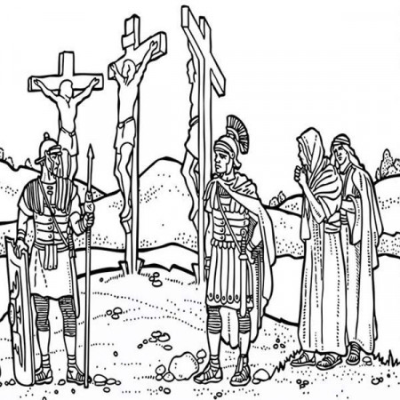 Crucifix Coloring Page at GetDrawings | Free download
