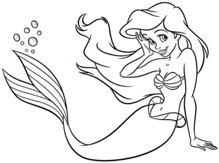Free Coloring Pages Free Disney Princess Ariel For Kids For Kids ...