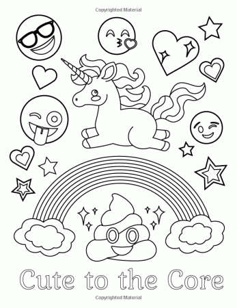 Amazon.com: Emoji Coloring Book of Funny Stuff, Cute Faces and ...