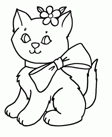 Kitty Coloring Pages For Kids | Printable Coloring Pages