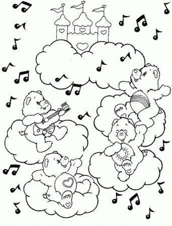 Care Bear A Concert Music Coloring Pages - Care Bear Coloring 