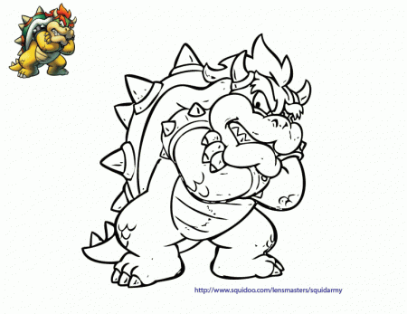 Mario Coloring Pages - Squid Army