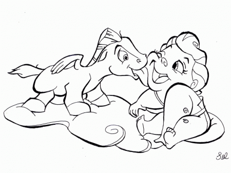 Animal Coloring Barbie And Pegasus Coloring Pages » Barbie And 