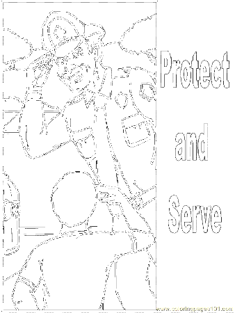 Coloring Pages Police4 (Peoples > Police) - free printable 