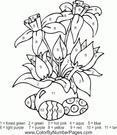 easter colour by numbers Colouring Pages (page 2)