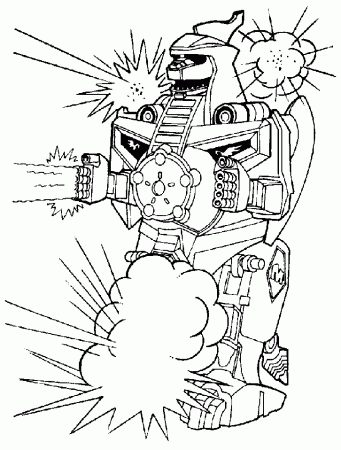 power rangers coloring pages – Robot Fighting | coloring pages