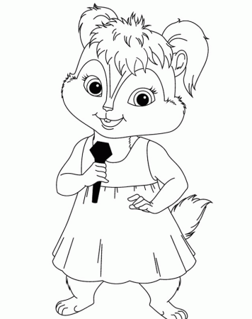 The Cute Chipmunks Was Singing Coloring Pages - Chipmunks Coloring 