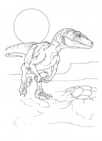 Velociraptor Coloring Pages Dinosaurs Pictures And Facts 282948 