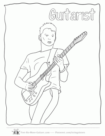 Guitar Player Coloring Pages,Our Music Collection of Guitar 