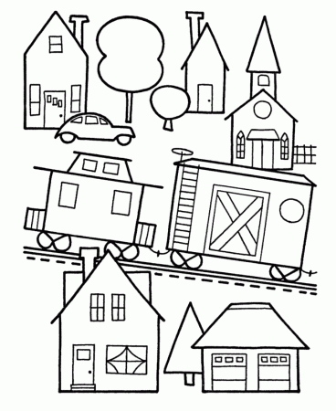 christmas train Colouring Pages