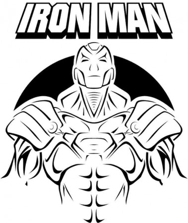 Printable Coloring Sheets Superhero Iron Man For Kindergarten #