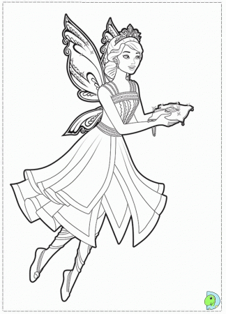 Barbie Mariposa and the Fairy Princess coloring page