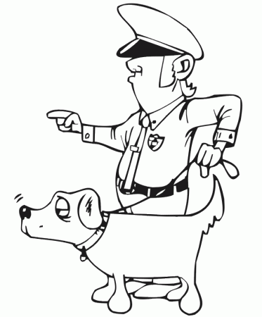 Dalmatians On Police Car Coloring Page | Kids Coloring Page