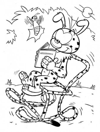 Marsupilami Reading A Book Coloring Page | Kids Coloring Pages | Pint…