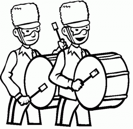 Mardi Gras Party With Marching Band Coloring Page - Kids Colouring 