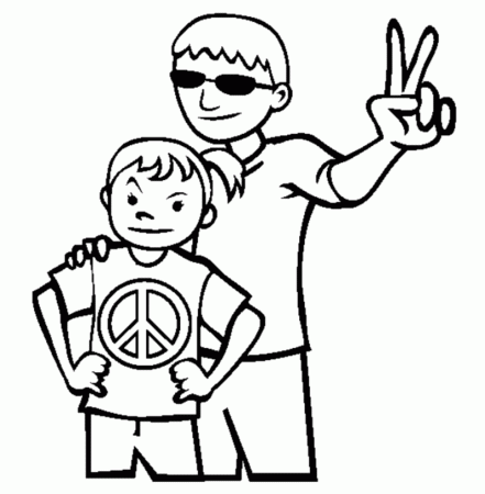 Free Printable Peace Sign Coloring Pages - Free Printable Coloring 