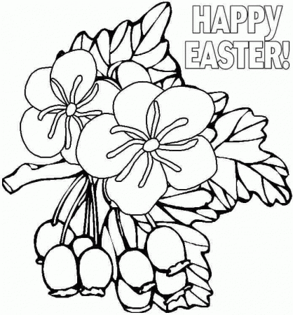 Easter Flowers Coloring Sheets Free Printable For Little Kids #