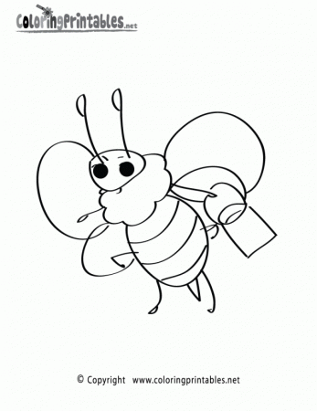 Honey Bee Coloring Page Coloring For Kids Coloring Download 21058 