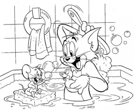 Cartoon Tom And Jerry Colouring Sheets Printable Free For Little 