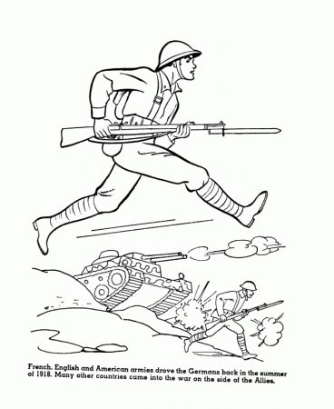 Veterans Day Coloring Pages - World War I - US Veterans 