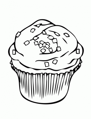 Cupcake Coloring Pages For Kids - Coloring Pages For Toddlers