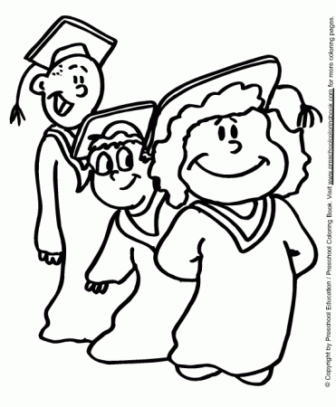 Preschool Graduation Coloring Page
