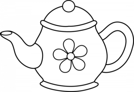 Teapot coloring page