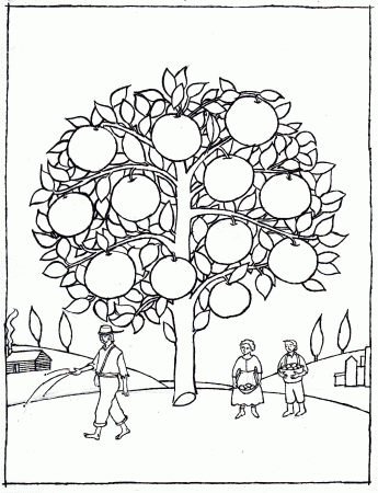 Johnny Appleseed - Coloring Pages for Kids and for Adults