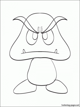 Goomba Coloring Page