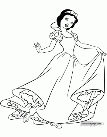 Snow White and the Seven Dwarfs Coloring Pages | Disneyclips.com