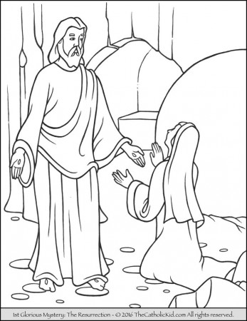 Pin on Glorious Mysteries Rosary Coloring Pages