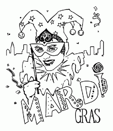 Mardi Gras Jester Coloring Page | crayola.com
