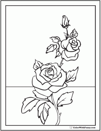 73+ Rose Coloring Pages ✨ Free Digital Coloring Pages For Kids