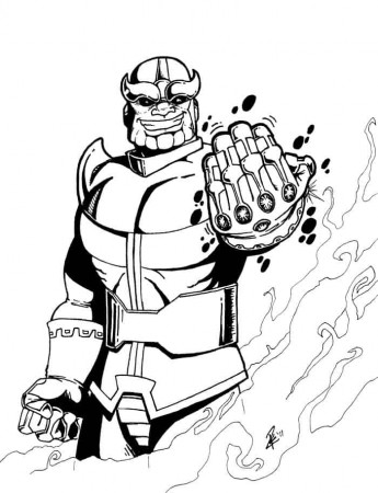 Printable Thanos Coloring Pages PDF - Coloringfile.com