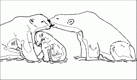 Animal_friends_2 Polar_bear_family Family Coloring Page ...