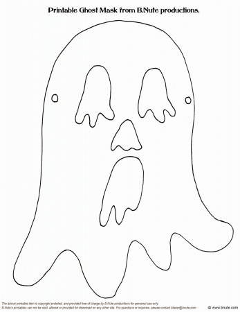 Best Photos of Ghost Mask Template Printable - Ghost Halloween ...