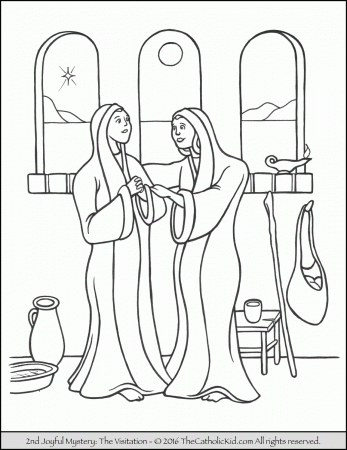 Joyful Mysteries Rosary Coloring Pages - The Catholic Kid