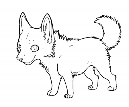 Cartoon Wolf Puppy Coloring Pages | Cartoon Coloring pages of ...