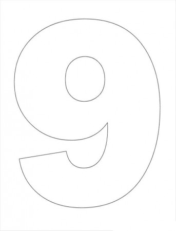 Free Number 9 Coloring Page - Free Printable Coloring Pages for Kids