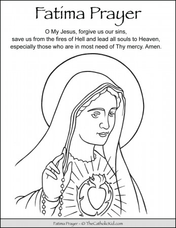 Pray The Holy Rosary - Catholic Coloring Page Downloads - TheCatholicKid.com