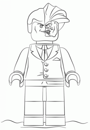 Lego Two Face coloring page | Free Printable Coloring Pages