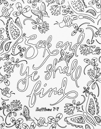 Scripture Coloring Page Adult Coloring Meditation - Etsy